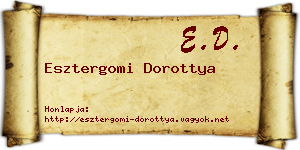 Esztergomi Dorottya névjegykártya